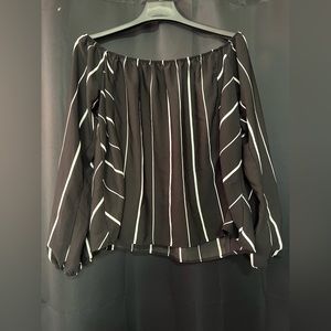Striped Off the Shoulder Top